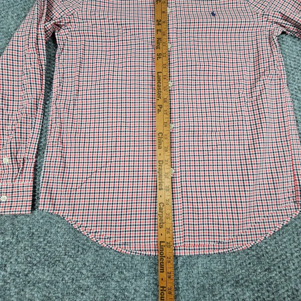 Ralph Lauren Boys XL 18-20 Red Black‎ Plaid Long Sleeve Button Down Shirt